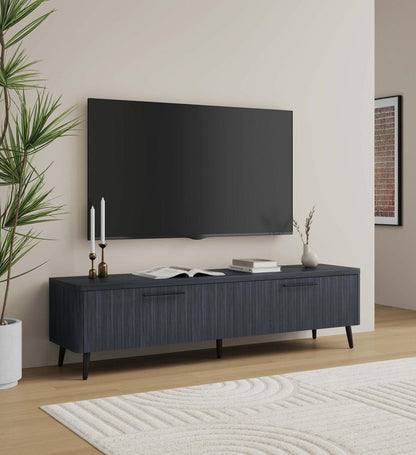 Manhattan Comfort - Jodie TV Stand with 2 Semi Pull Drawers in Charcoal Grey - TV003-GY veiw 10