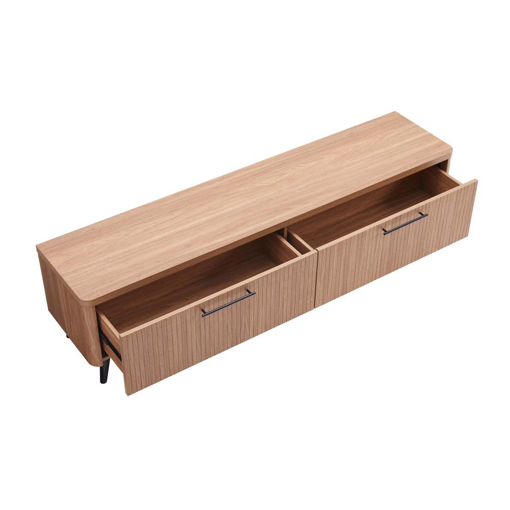 Manhattan Comfort - Jodie TV Stand with 2 Semi Pull Drawers in Maple - TV003-MP veiw 6
