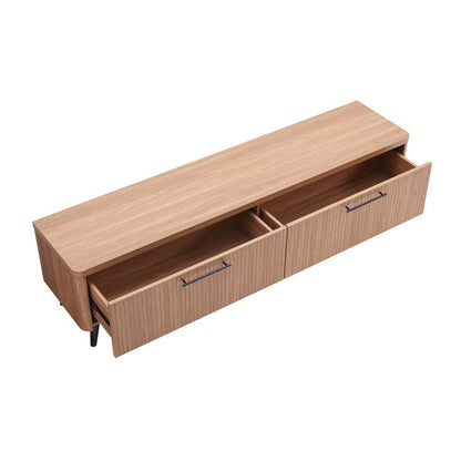 Manhattan Comfort - Jodie TV Stand with 2 Semi Pull Drawers in Maple - TV003-MP veiw 6