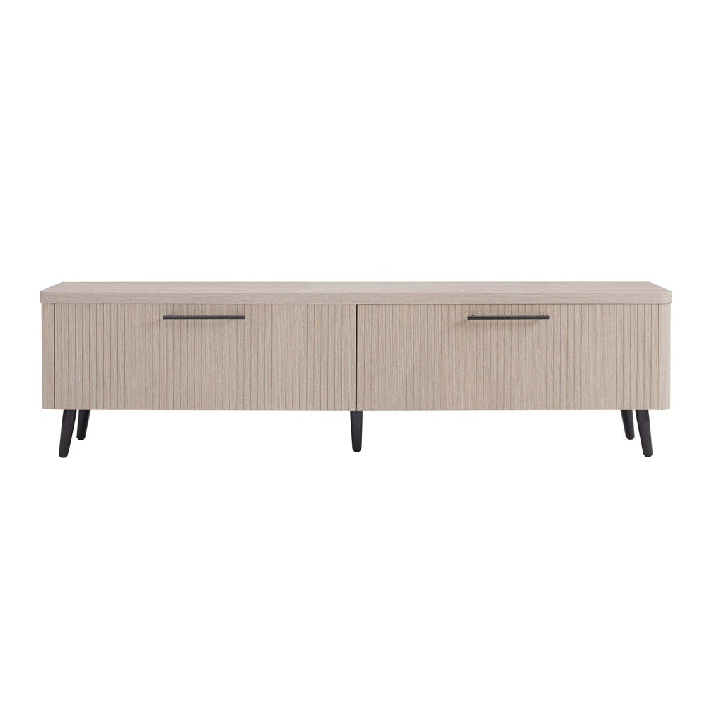 Manhattan Comfort - Jodie TV Stand with 2 Semi Pull Drawers in Whitewashed Oak - TV003-OK veiw 1