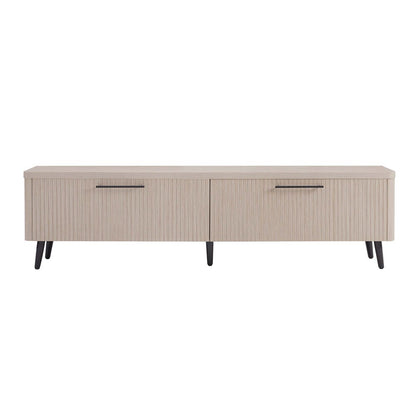 Manhattan Comfort - Jodie TV Stand with 2 Semi Pull Drawers in Whitewashed Oak - TV003-OK veiw 1
