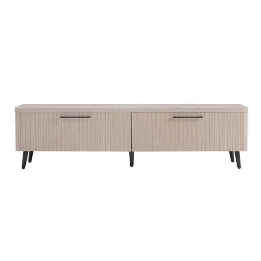 Manhattan Comfort - Jodie TV Stand with 2 Semi Pull Drawers in Whitewashed Oak - TV003-OK veiw 1