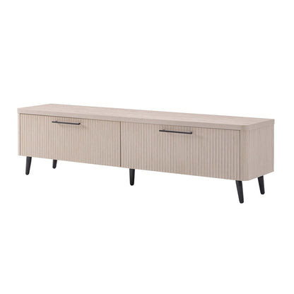 Manhattan Comfort - Jodie TV Stand with 2 Semi Pull Drawers in Whitewashed Oak - TV003-OK veiw 3