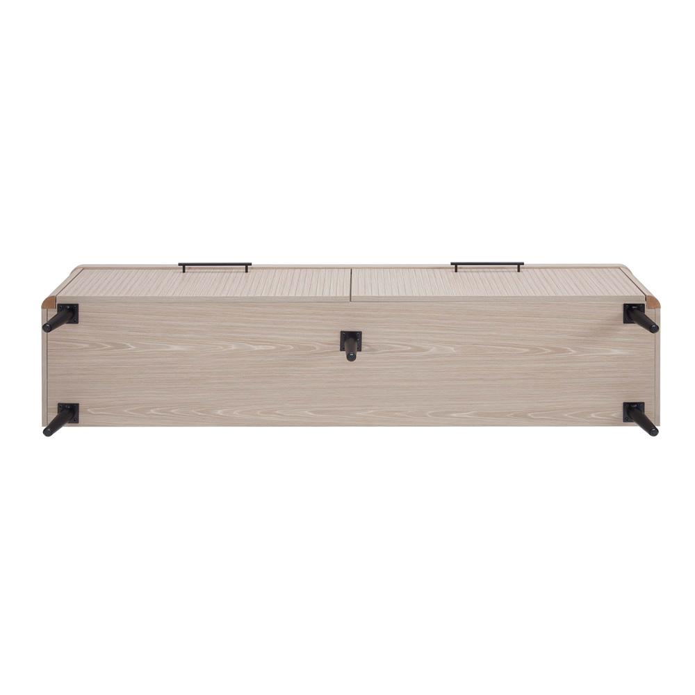 Manhattan Comfort - Jodie TV Stand with 2 Semi Pull Drawers in Whitewashed Oak - TV003-OK veiw 5