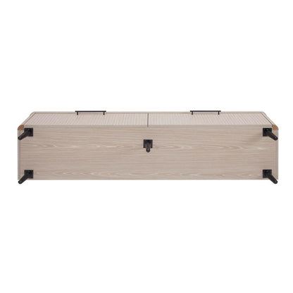 Manhattan Comfort - Jodie TV Stand with 2 Semi Pull Drawers in Whitewashed Oak - TV003-OK veiw 5