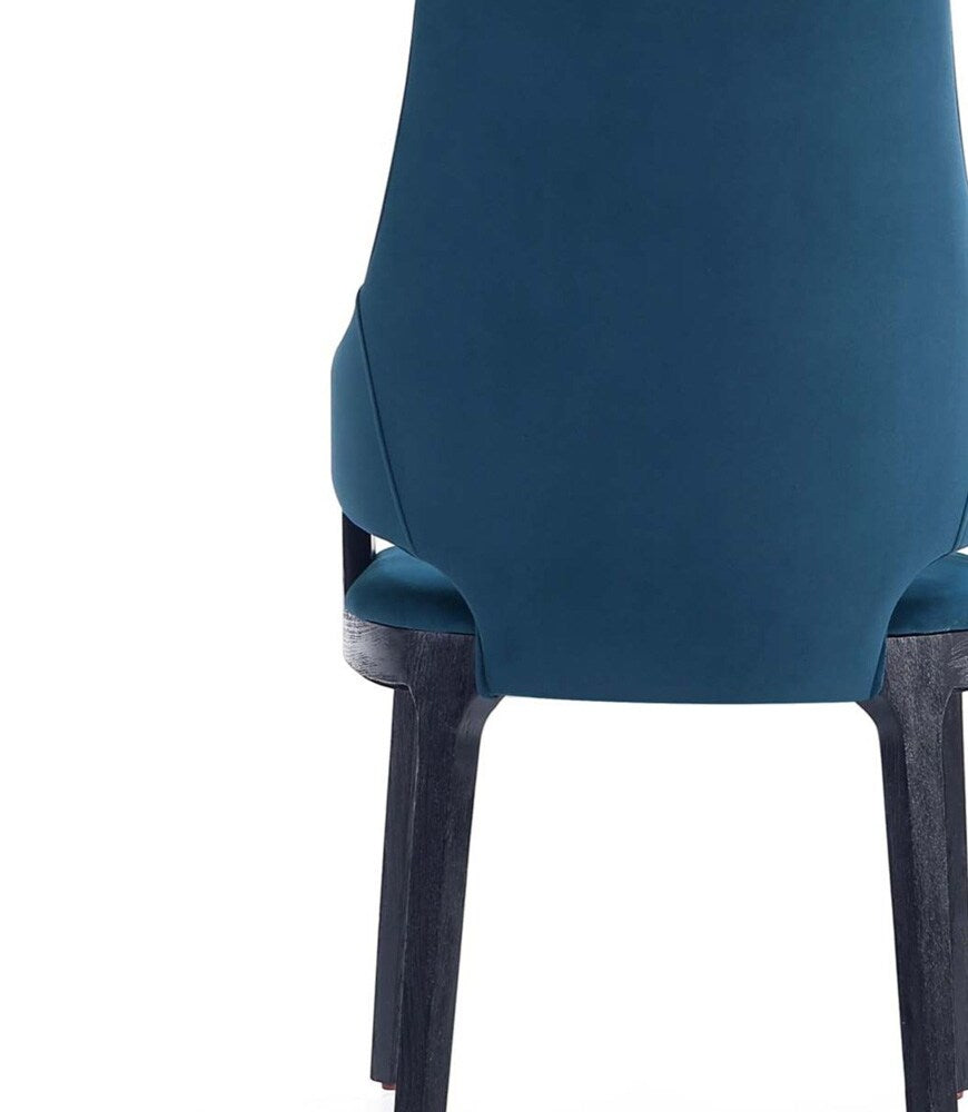 Manhattan Comfort - Kara Velvet Dining Arm Chair with Beech Wood Legs in Blue - Set of 2 - 2-DC057AR-BL veiw 9