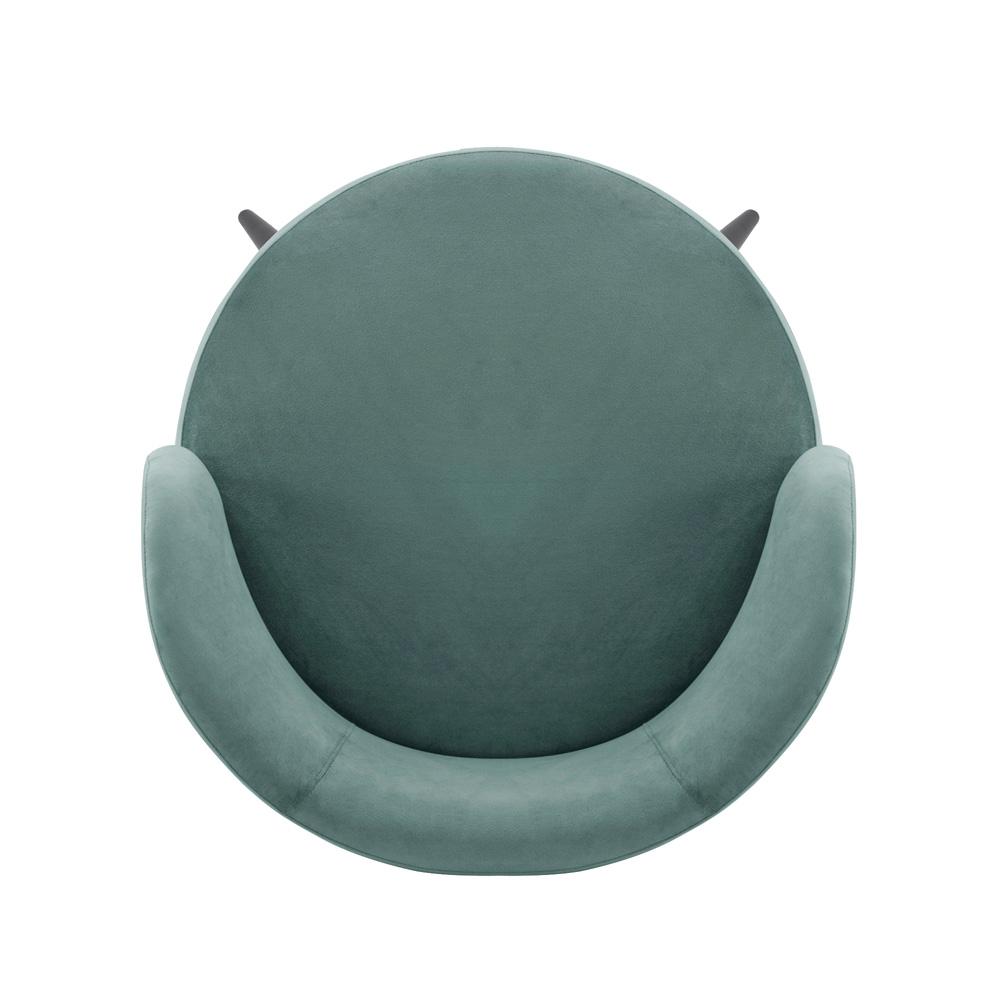 Manhattan Comfort - Kaya Velvet Dining Chair with Elm Wood & Metal Legs in Mint Green - Set of 2 - 2-DC080-MG veiw 4