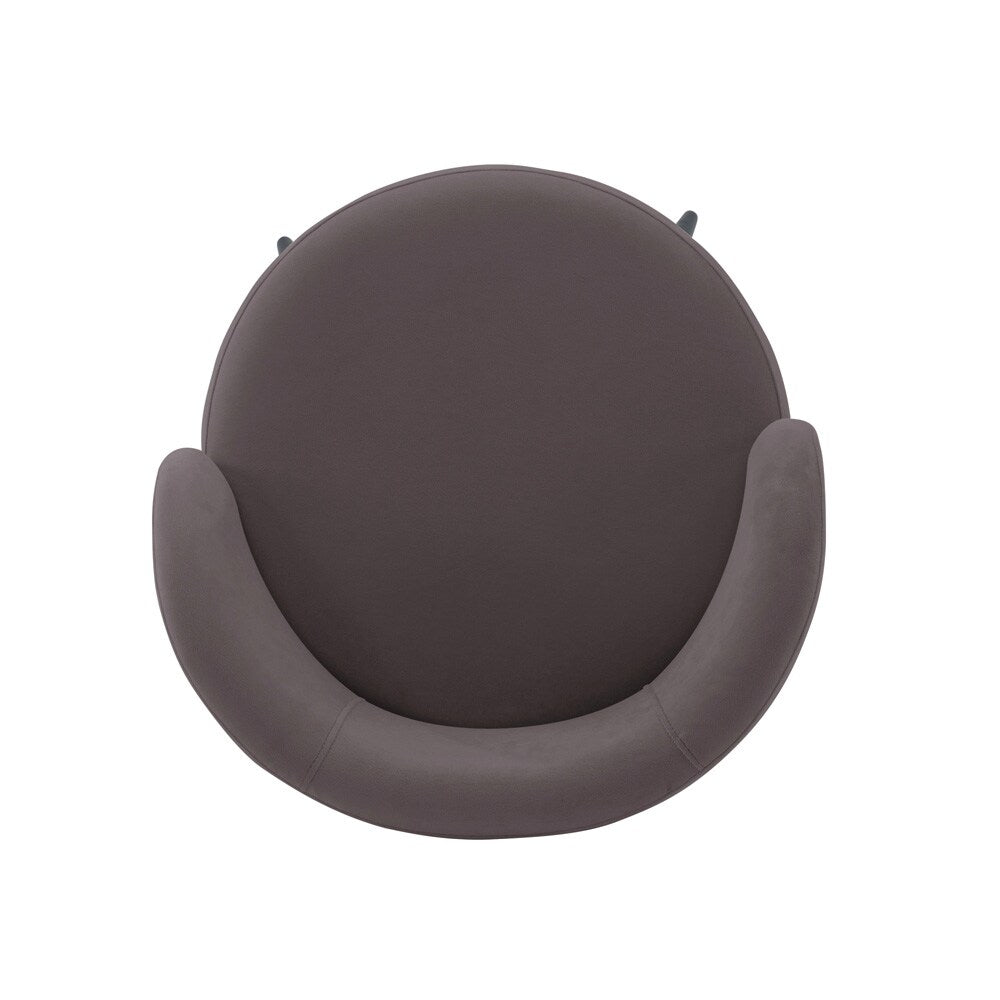 Manhattan Comfort - Kaya Velvet Dining Chair with Elm Wood & Metal Legs in Grey - DC080-GY veiw 4