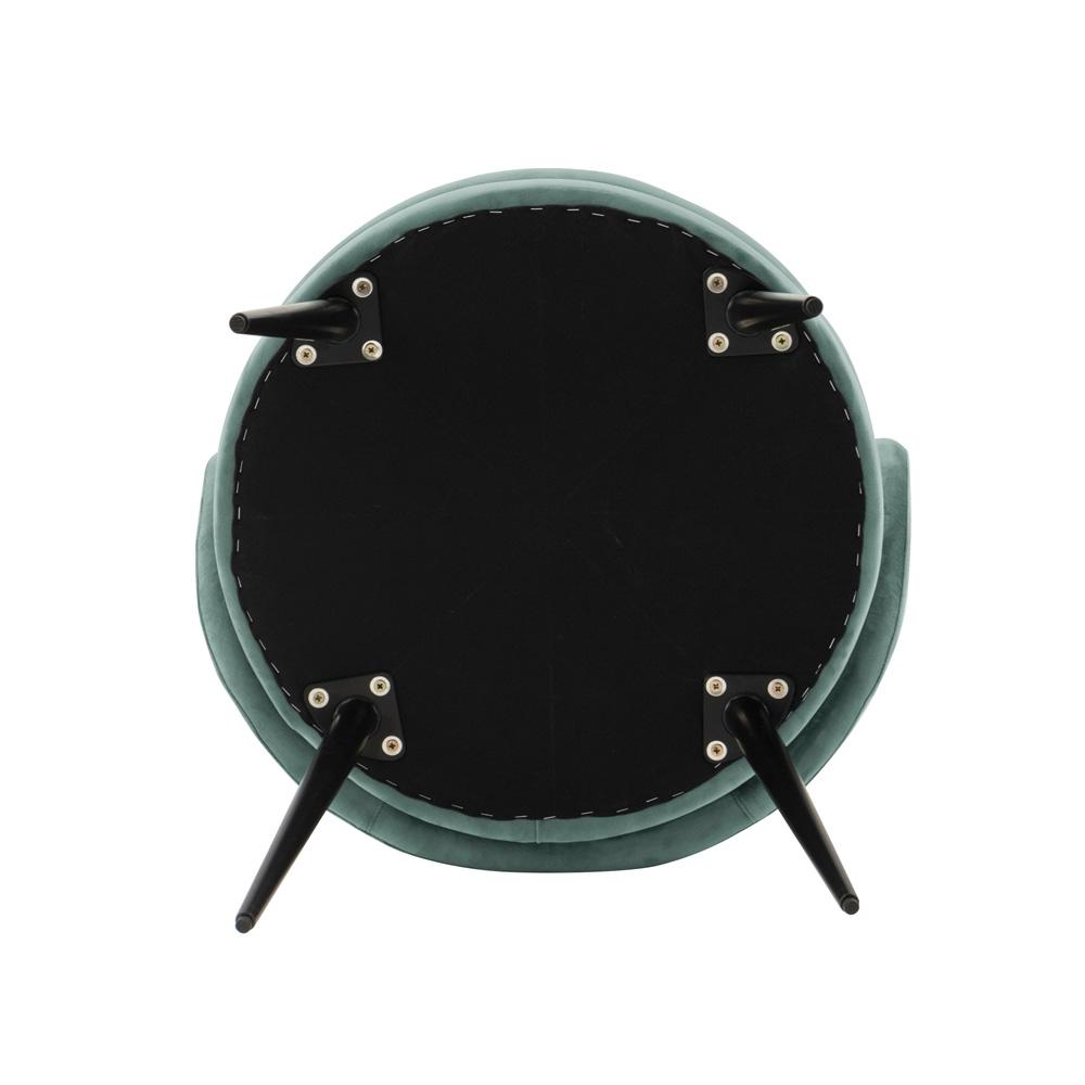 Manhattan Comfort - Kaya Velvet Dining Chair with Elm Wood & Metal Legs in Mint Green - DC080-MG veiw 5