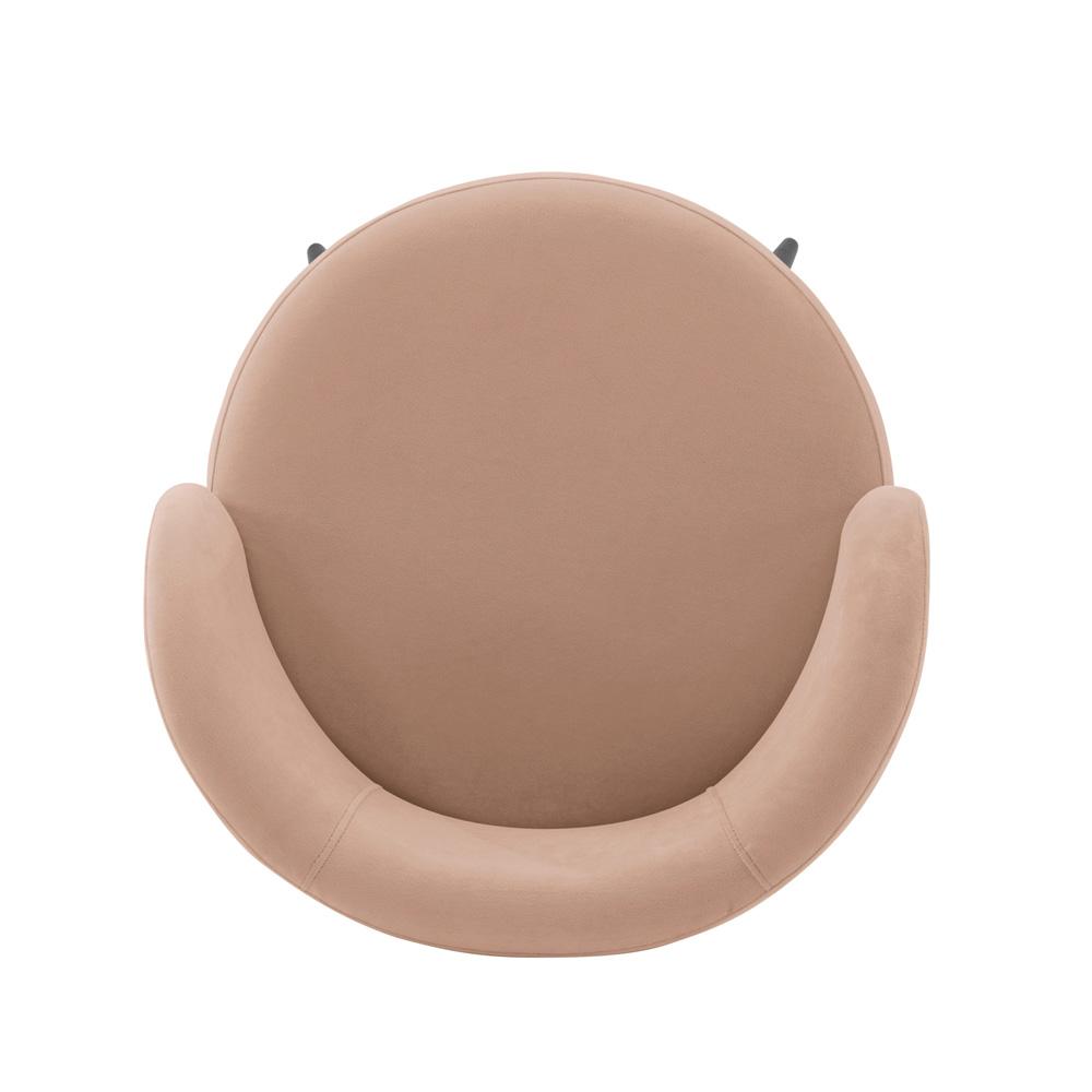 Manhattan Comfort - Kaya Velvet Dining Chair with Elm Wood & Metal Legs in Nude - DC080-ND veiw 4