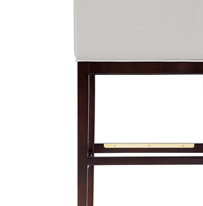 Manhattan Comfort - Kingsley Faux Leather Bar Stool in Ivory and Dark Walnut - Set of 2 - 2-BS012-IV veiw 7