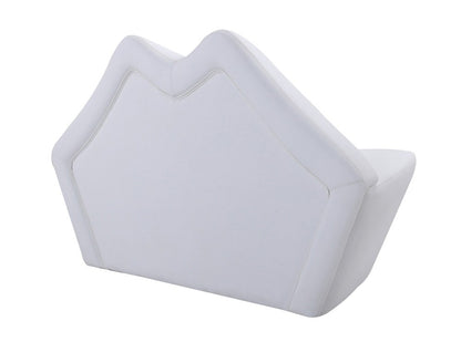 Manhattan Comfort - Kiss Faux Leather Loveseat with Hardwood Legs in White - LS010-WH veiw 3