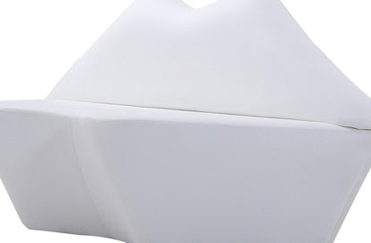 Manhattan Comfort - Kiss Faux Leather Loveseat with Hardwood Legs in White - LS010-WH veiw 6