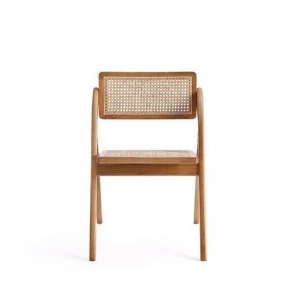 Manhattan Comfort - Lambinet Dining Folding Chair in Nature - Set of 2 - DCCA07-NA veiw 2