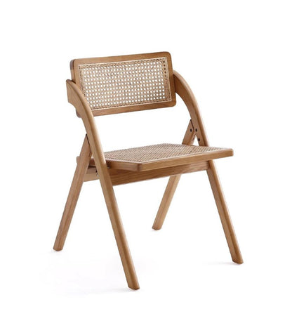 Manhattan Comfort - Lambinet Dining Folding Chair in Nature - Set of 2 - DCCA07-NA veiw 3