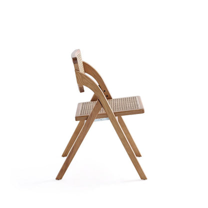 Manhattan Comfort - Lambinet Dining Folding Chair in Nature - Set of 2 - DCCA07-NA veiw 4