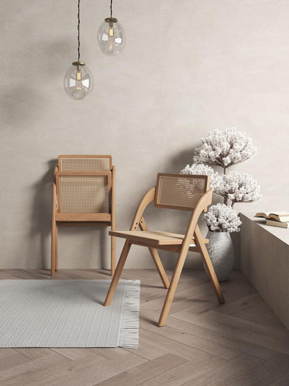 Manhattan Comfort - Lambinet Dining Folding Chair in Nature - Set of 2 - DCCA07-NA veiw 12
