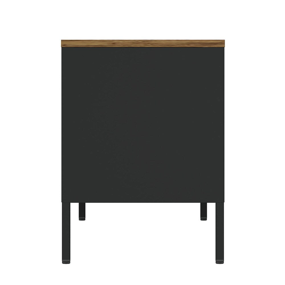 Manhattan Comfort - Landen 47 TV Stand with 6 Fixed Shelves in Black - TV010-BK veiw 5