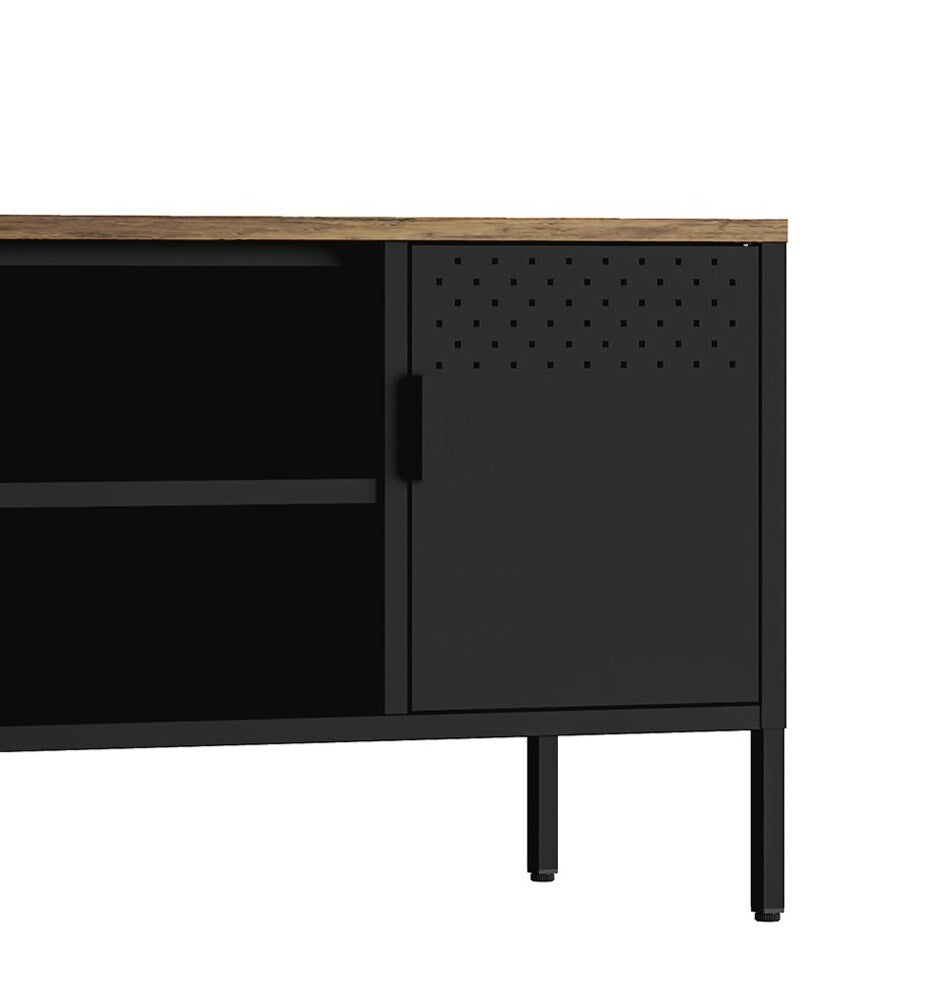 Manhattan Comfort - Landen 47 TV Stand with 6 Fixed Shelves in Black - TV010-BK veiw 7