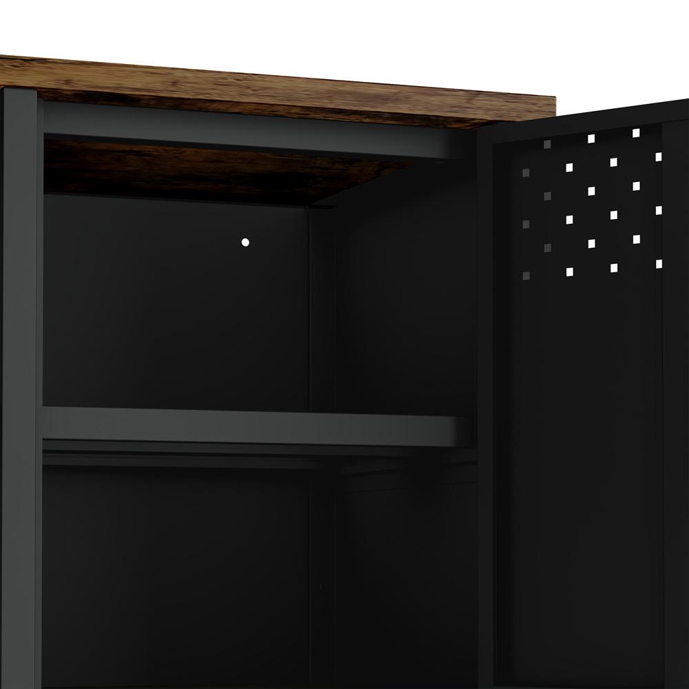 Manhattan Comfort - Landen 47 TV Stand with 6 Fixed Shelves in Black - TV010-BK veiw 8