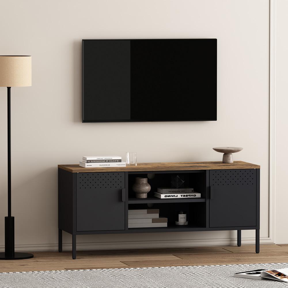 Manhattan Comfort - Landen 47 TV Stand with 6 Fixed Shelves in Black - TV010-BK veiw 10