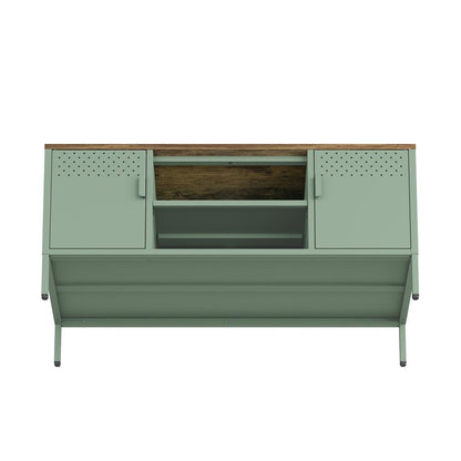 Manhattan Comfort - Landen 47 TV Stand with 6 Fixed Shelves in Green - TV010-GR veiw 4