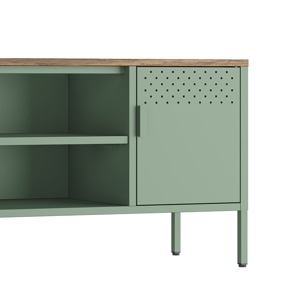 Manhattan Comfort - Landen 47 TV Stand with 6 Fixed Shelves in Green - TV010-GR veiw 7