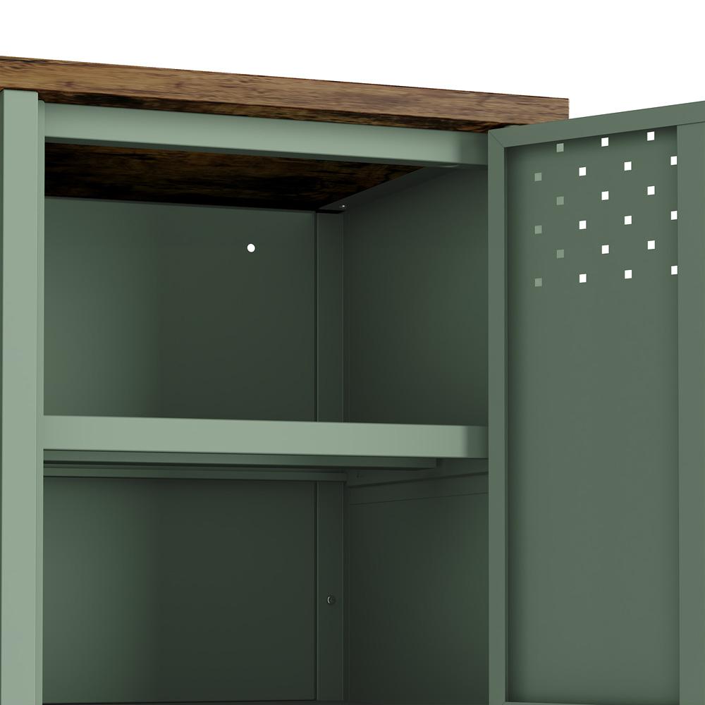 Manhattan Comfort - Landen 47 TV Stand with 6 Fixed Shelves in Green - TV010-GR veiw 8