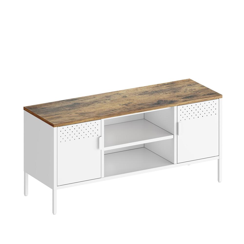 Manhattan Comfort - Landen 47 TV Stand with 6 Fixed Shelves in White - TV010-WH veiw 2