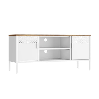 Manhattan Comfort - Landen 47 TV Stand with 6 Fixed Shelves in White - TV010-WH veiw 3
