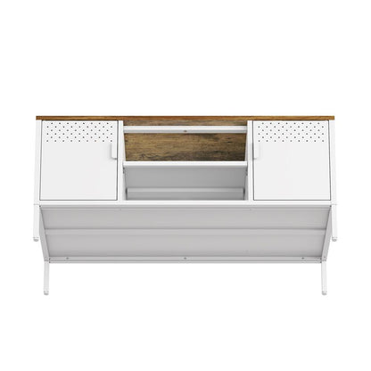 Manhattan Comfort - Landen 47 TV Stand with 6 Fixed Shelves in White - TV010-WH veiw 4
