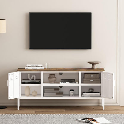 Manhattan Comfort - Landen 47 TV Stand with 6 Fixed Shelves in White - TV010-WH veiw 9
