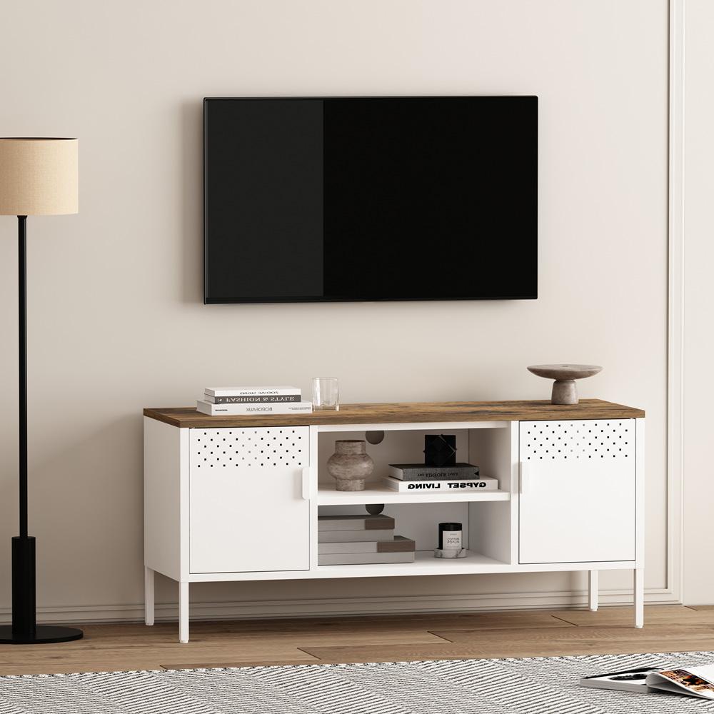 Manhattan Comfort - Landen 47 TV Stand with 6 Fixed Shelves in White - TV010-WH veiw 10