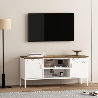 Manhattan Comfort - Landen 47 TV Stand with 6 Fixed Shelves in White - TV010-WH veiw 10