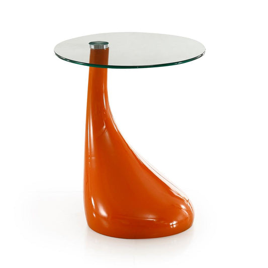 Manhattan Comfort - Lava Accent Table with ABS Legs in Orange - ET003-OR veiw 1