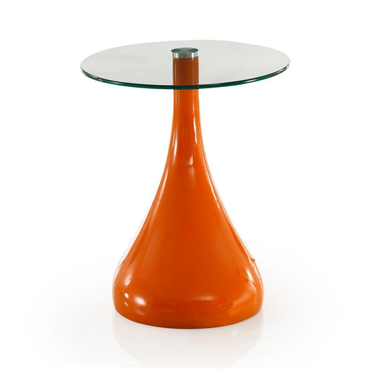 Manhattan Comfort - Lava Accent Table with ABS Legs in Orange - ET003-OR veiw 2