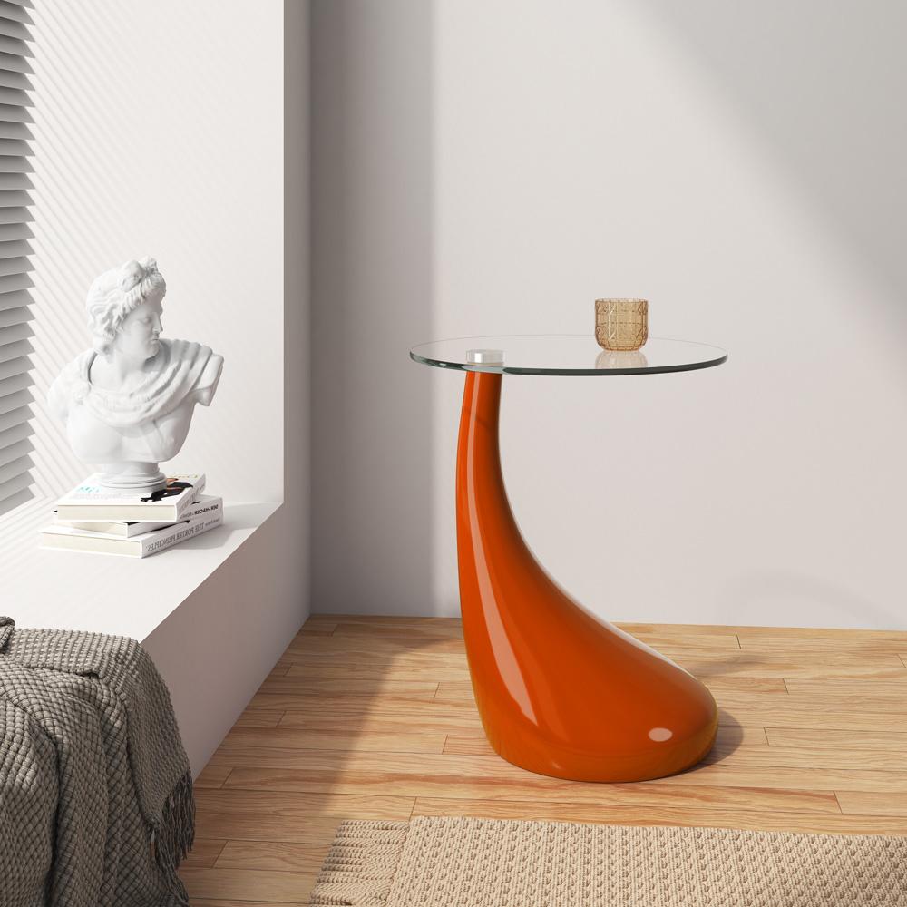 Manhattan Comfort - Lava Accent Table with ABS Legs in Orange - ET003-OR veiw 3