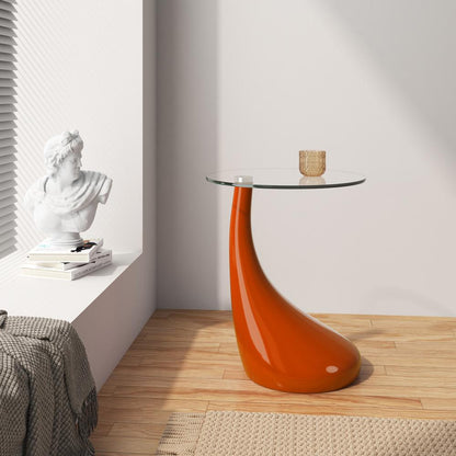 Manhattan Comfort - Lava Accent Table with ABS Legs in Orange - ET003-OR veiw 3