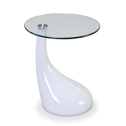Manhattan Comfort - Lava Accent Table with ABS Legs in White - ET003-WH veiw 1