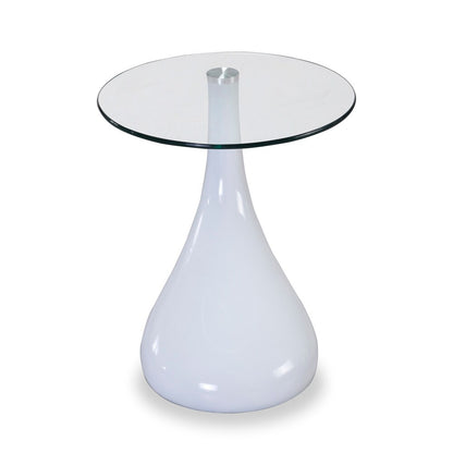 Manhattan Comfort - Lava Accent Table with ABS Legs in White - ET003-WH veiw 2