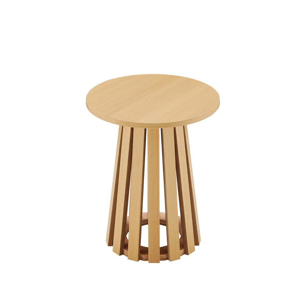 Manhattan Comfort - 2-Piece Layla Coffee and End Table with MDF Legs in Natural Oak - 2-CTET1912-NA veiw 2