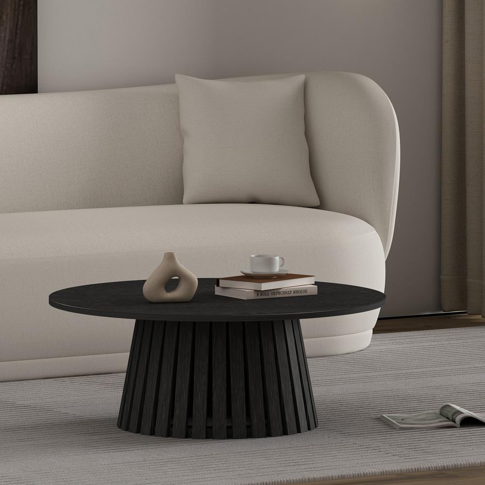 Manhattan Comfort - Layla Coffee Table with MDF Legs in Black - CT019-BK veiw 7