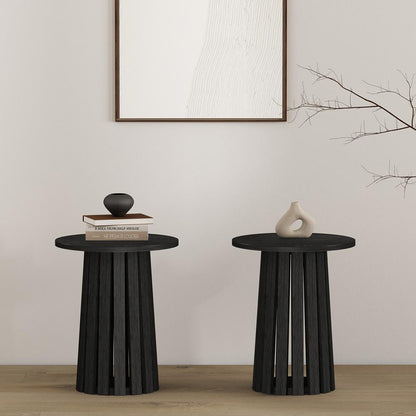 Manhattan Comfort - Layla End Table with MDF Legs in Black - Set of 2 - 2-ET012-BK veiw 7