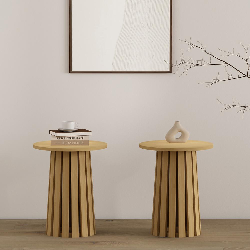 Manhattan Comfort - Layla End Table with MDF Legs in Natural Oak - Set of 2 - 2-ET012-NA veiw 7