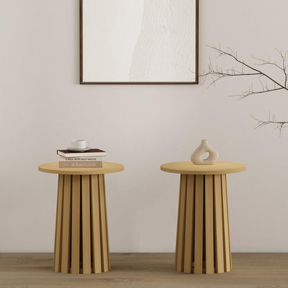 Manhattan Comfort - Layla End Table with MDF Legs in Natural Oak - Set of 2 - 2-ET012-NA veiw 7