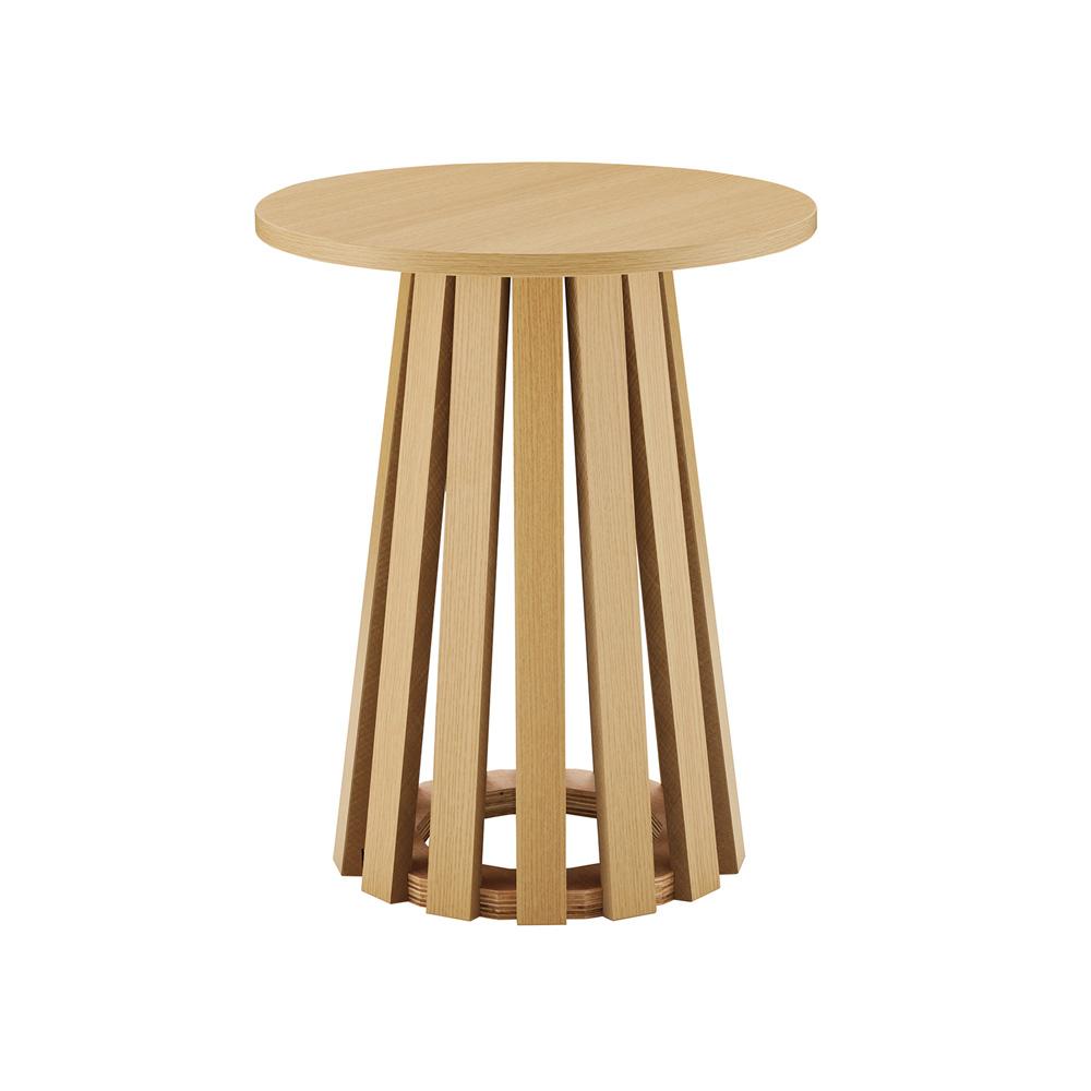 Manhattan Comfort - Layla End Table with MDF Legs in Natural Oak - ET012-NA veiw 1