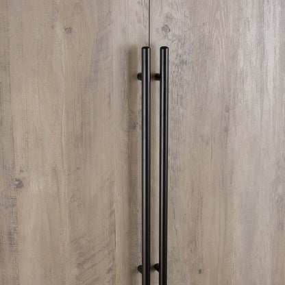 Manhattan Comfort - Lee Wardrobe Closet 1.0 with 4 Drawers in Rustic Grey - Set of 2 - 2-WC001-GY veiw 7