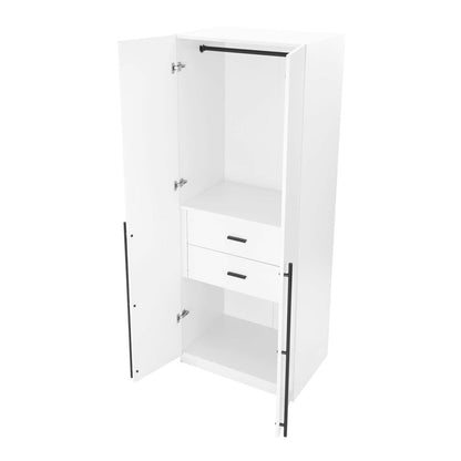 Manhattan Comfort - 2-Piece Lee Wardrobe Closet with 4 Drawers in White - 2-WC0012-WH veiw 5