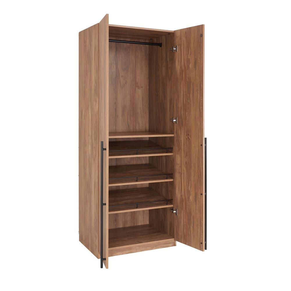 Manhattan Comfort - 2-Piece Lee Wardrobe Closetwith 2 Drawers in Golden Brown - 2-WC0013-GB veiw 5