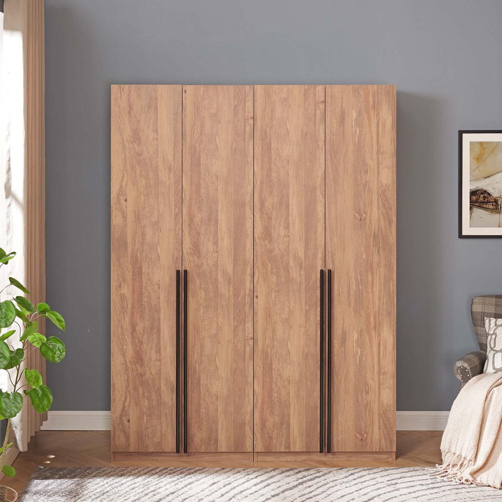 Manhattan Comfort - 2-Piece Lee Wardrobe Closetwith 2 Drawers in Golden Brown - 2-WC0013-GB veiw 9
